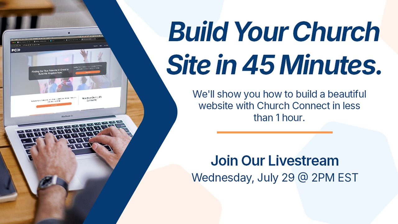ChurchTrac Livestream - 7/29/2026: Build Your Church Site in 45 Minutes