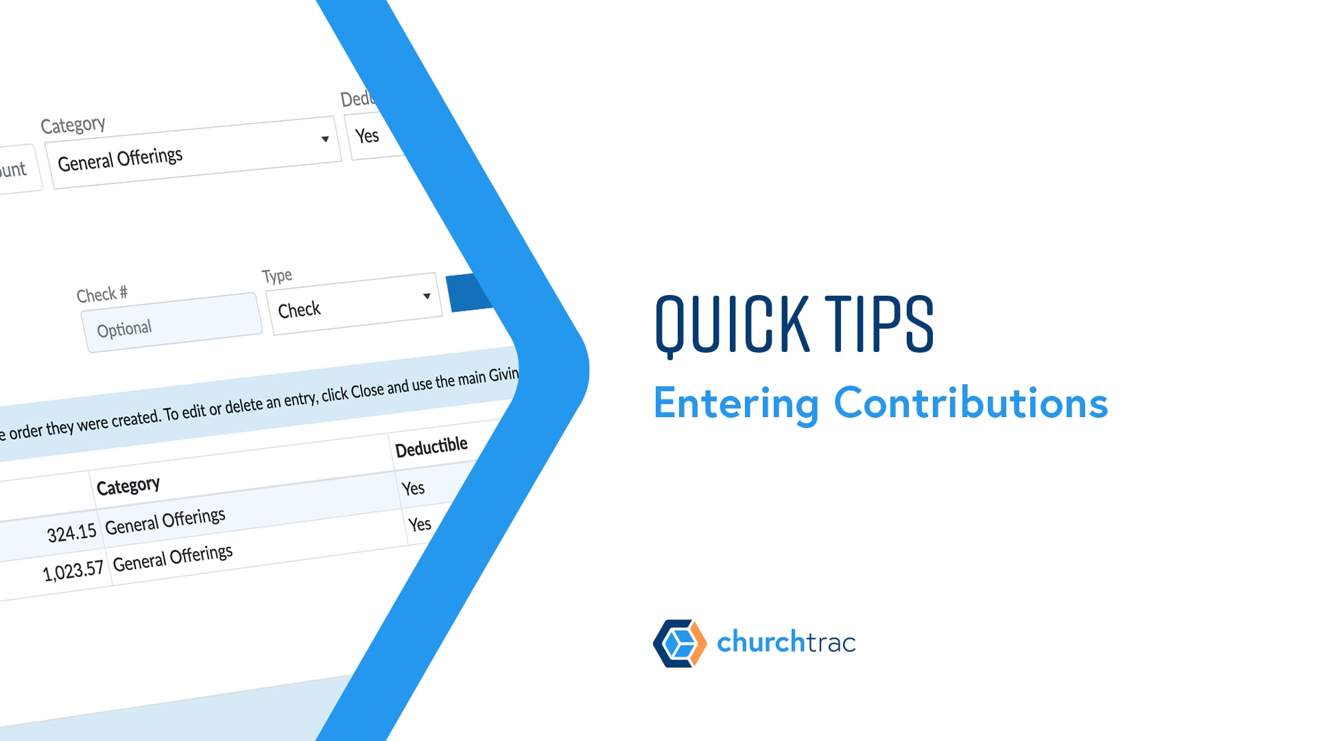 Quick Tip: Entering Contributions