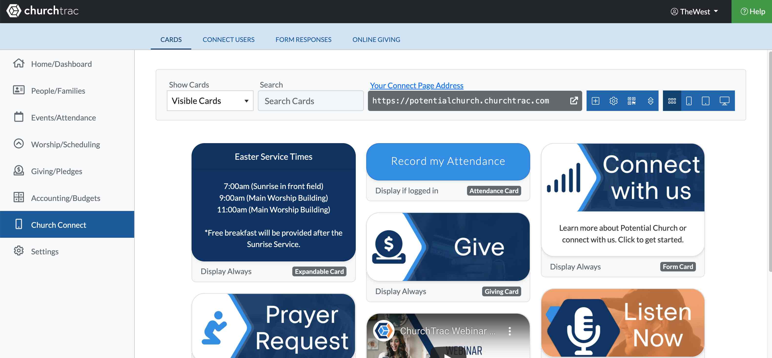Church Connect UI