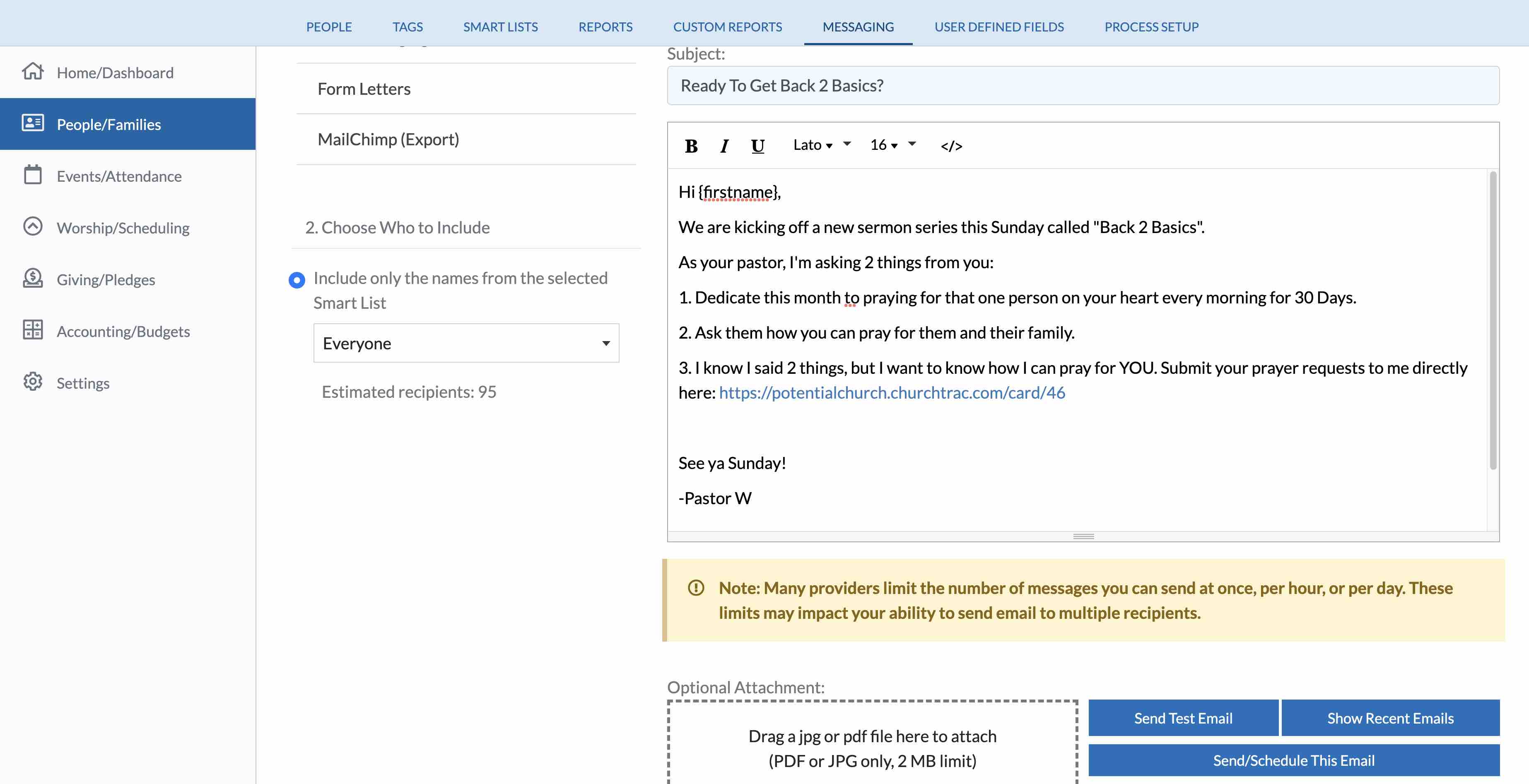 ChurchTrac Mail