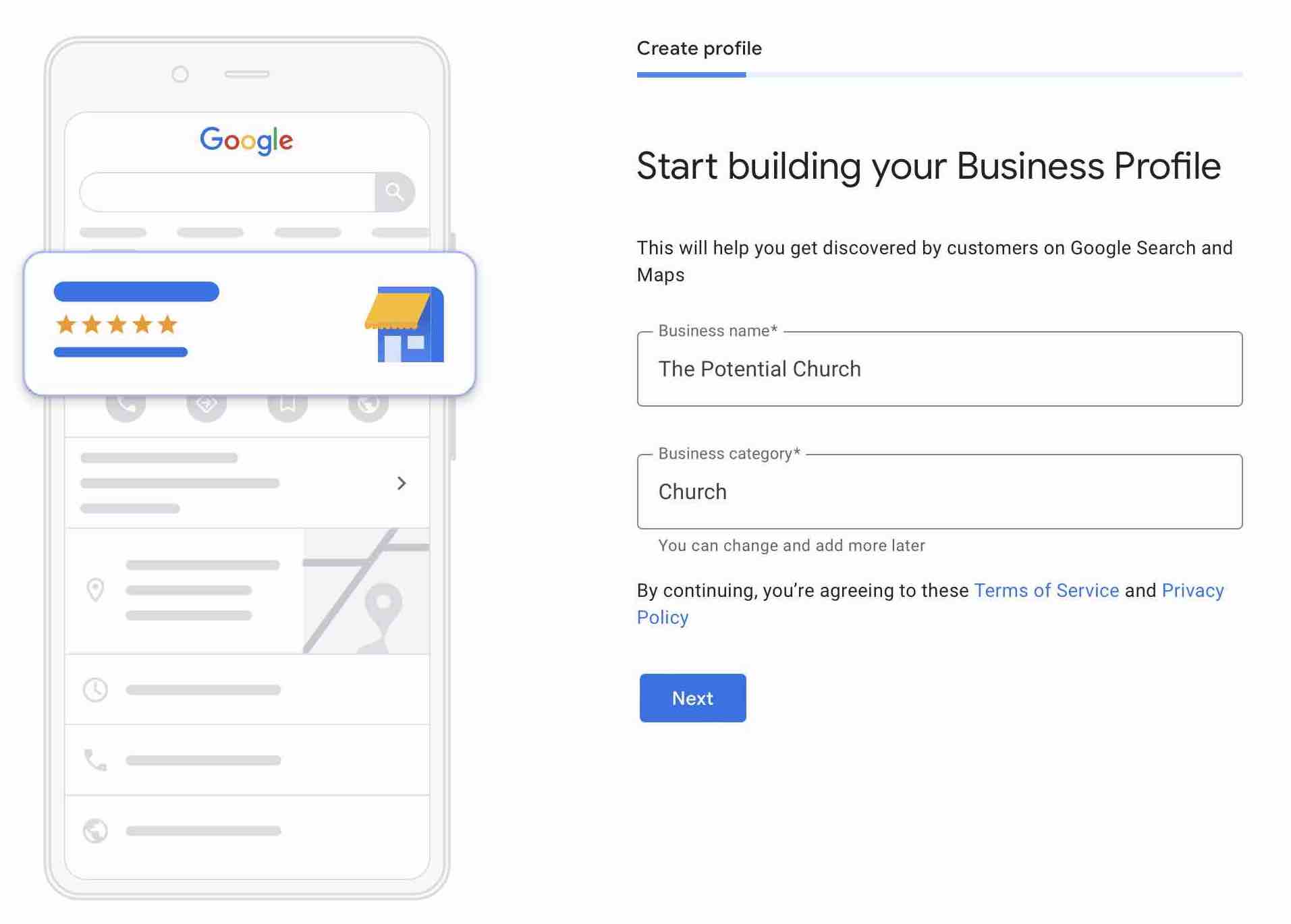 Add Church to Google Maps