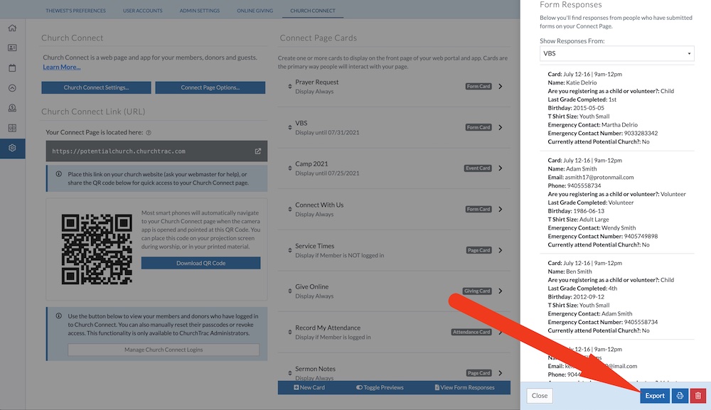 Form Export