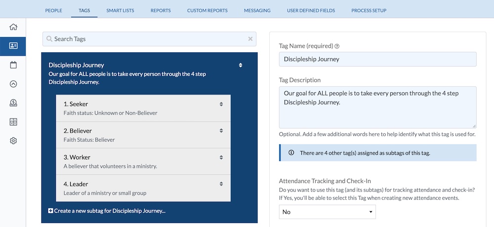 Discipleship Tracking Example