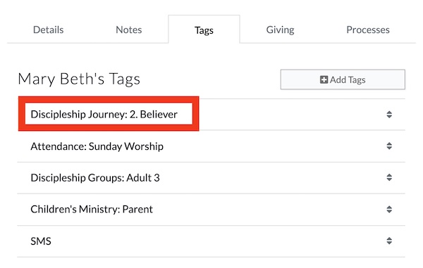 Discipleship Tracking Individual