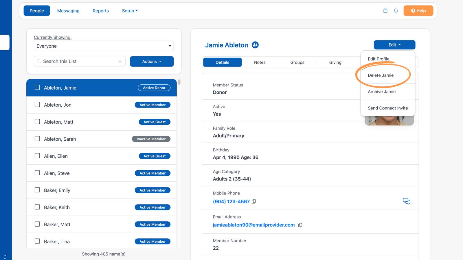 Getting Started With People Delete