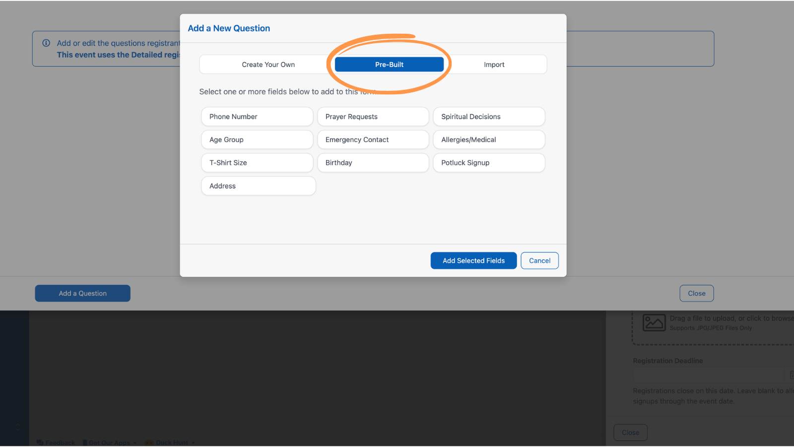 Registrations Form Questions 2