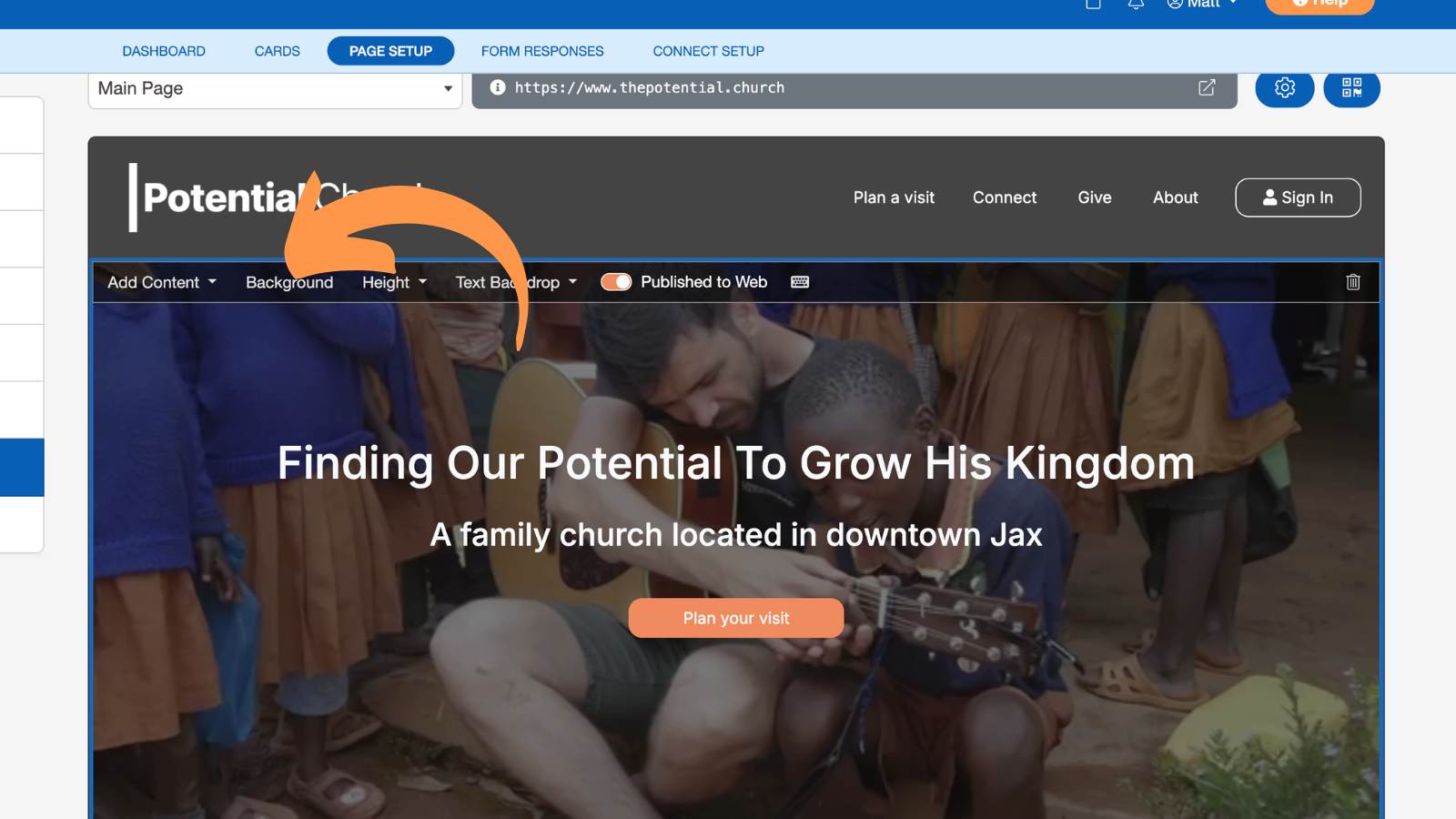 Church Connect Page Setup 8