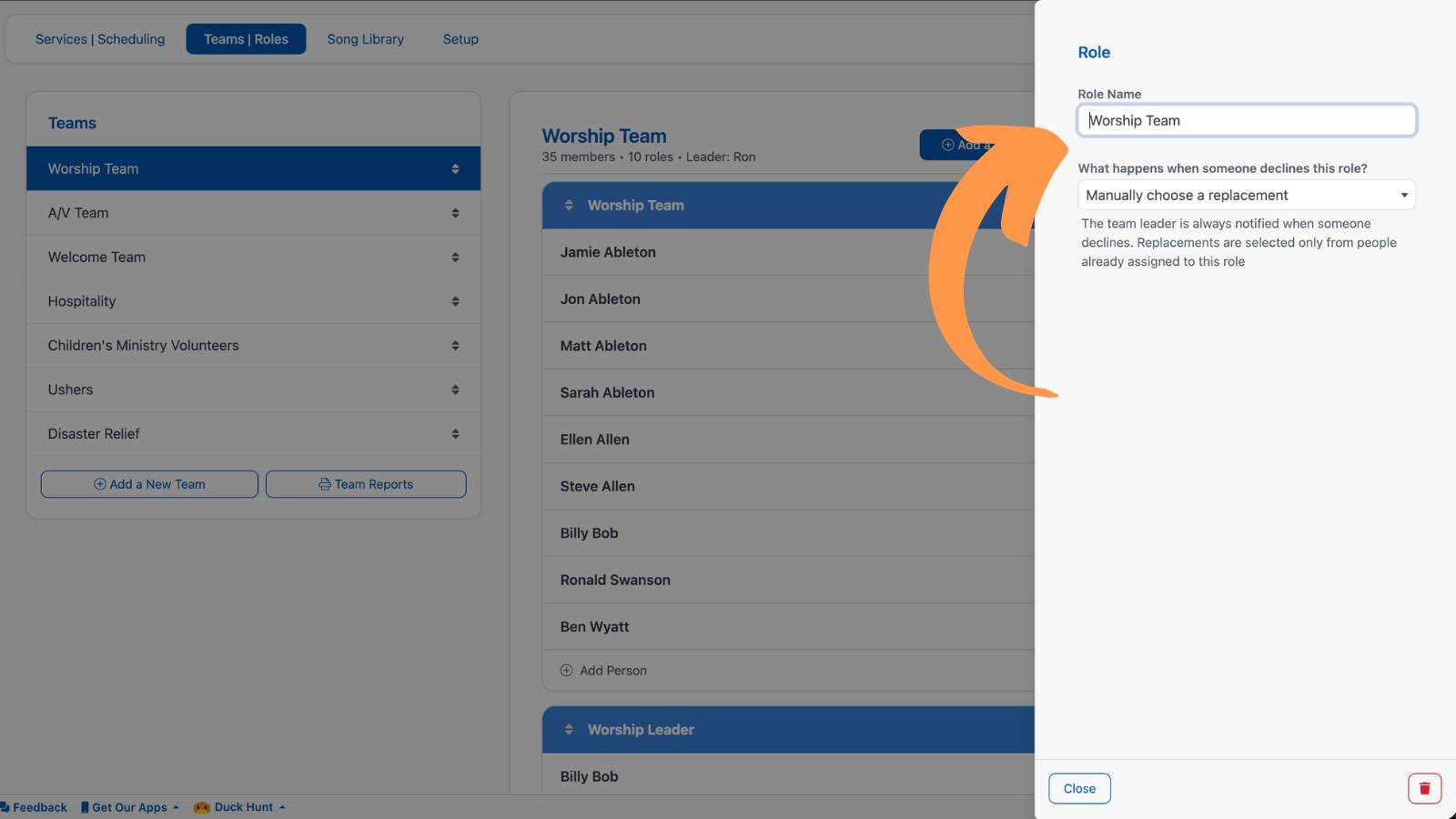 Worship Teams and Roles Team Role Update