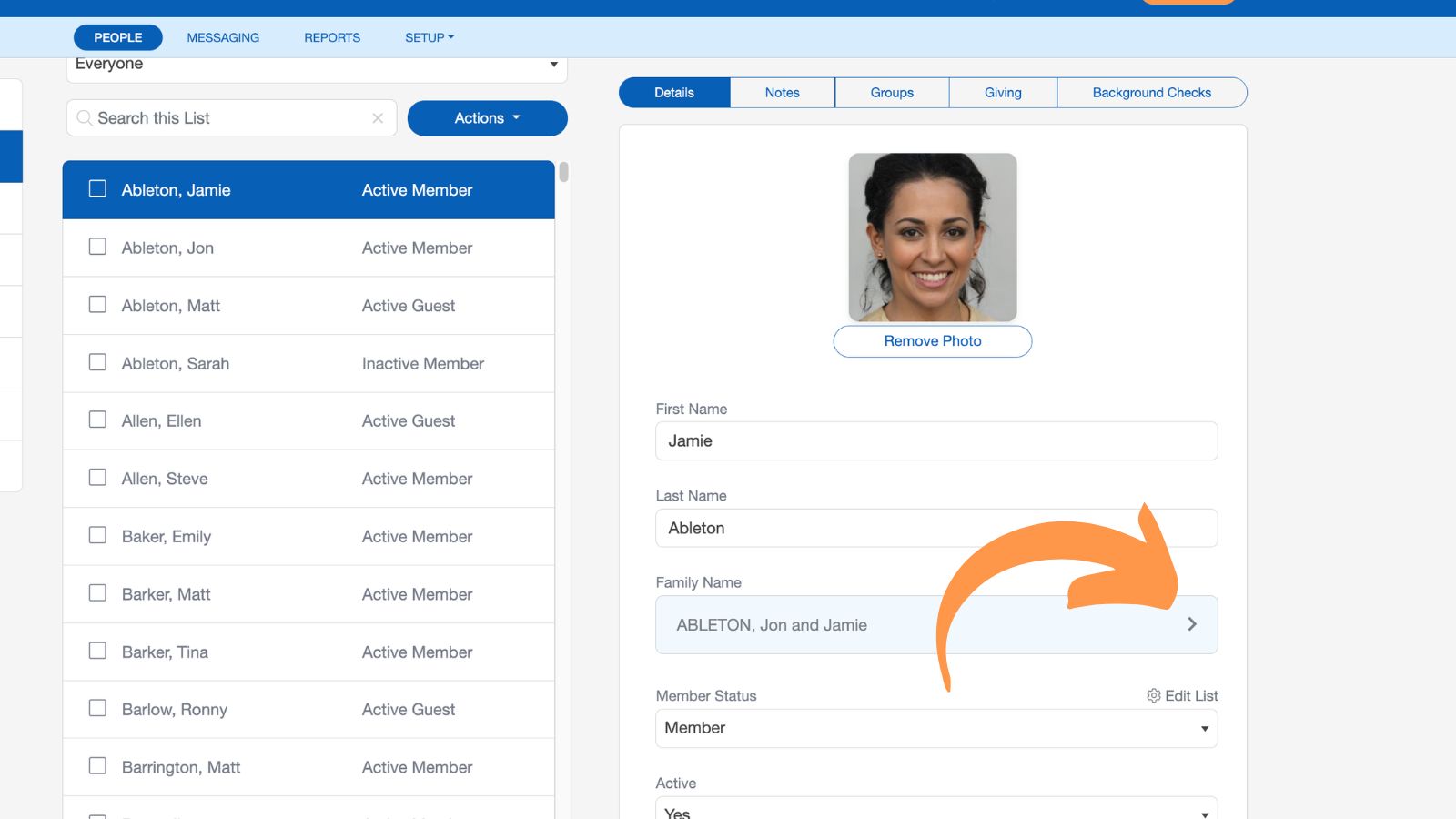 Support People Family Assignments