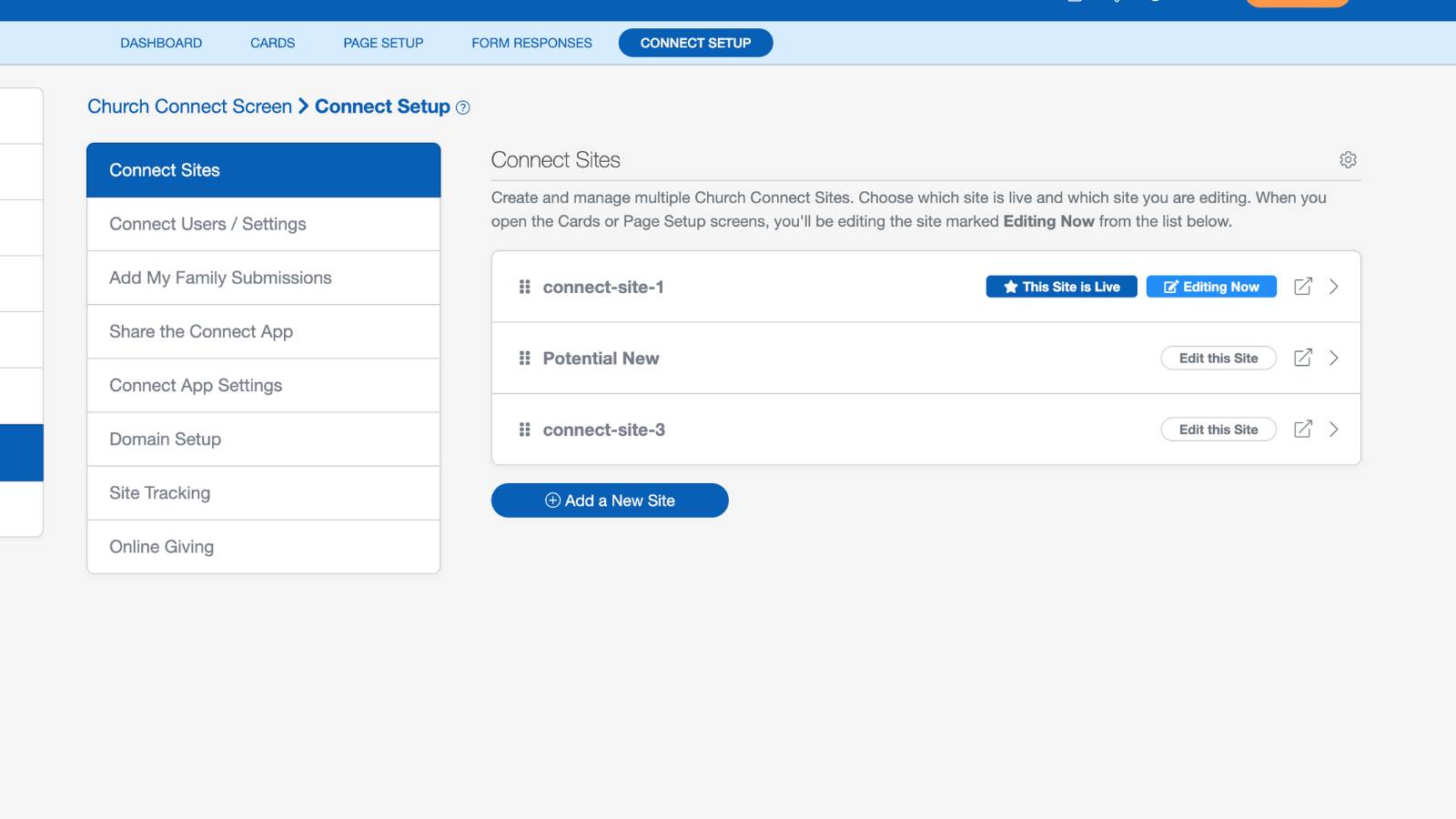 Church Connect Form Connect Setup