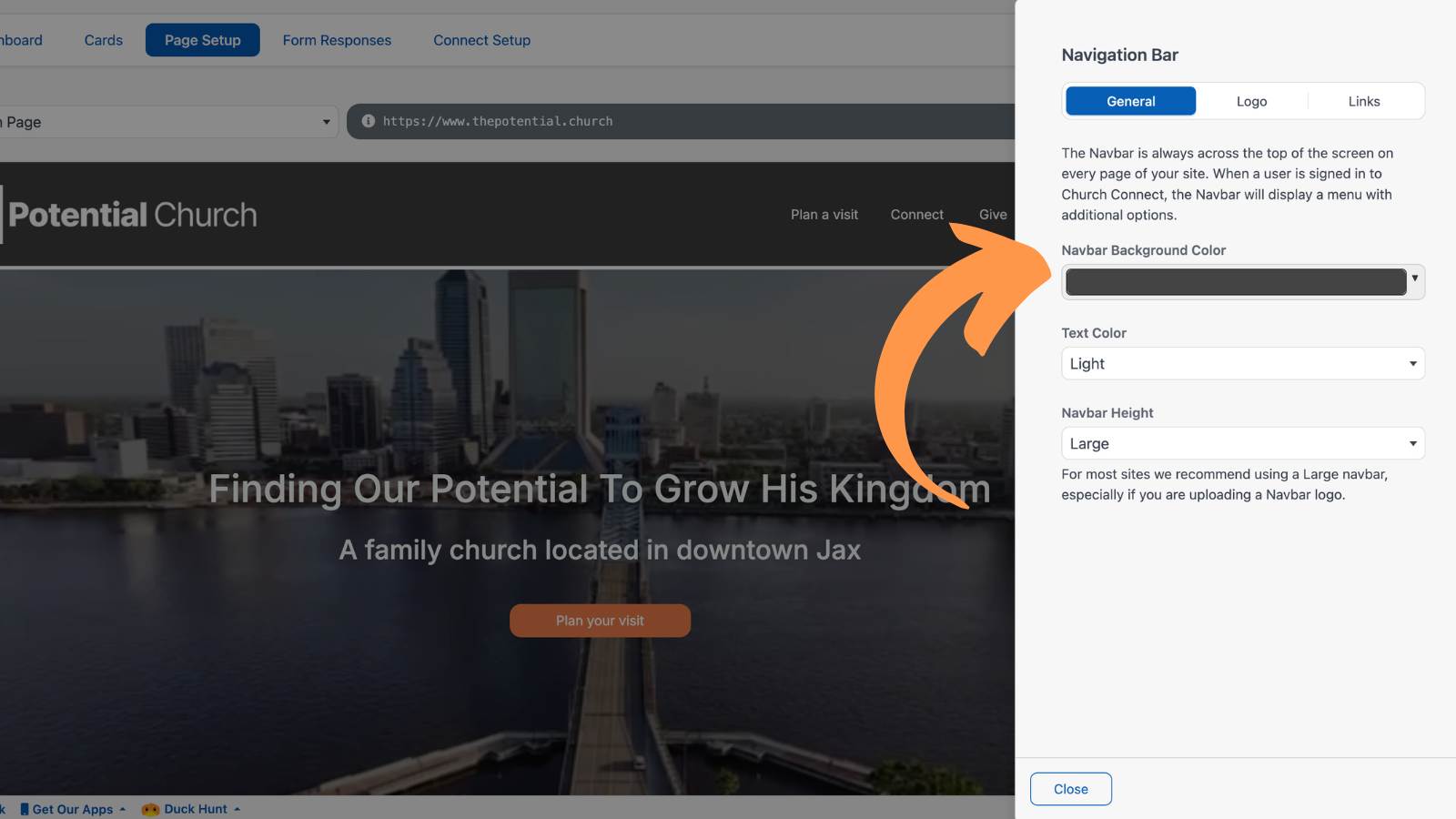 How to Build a Church Website Navigation Bar Menu