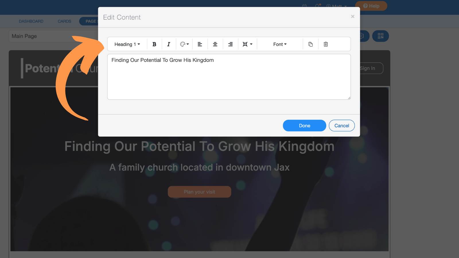 Church Connect Page Setup 9