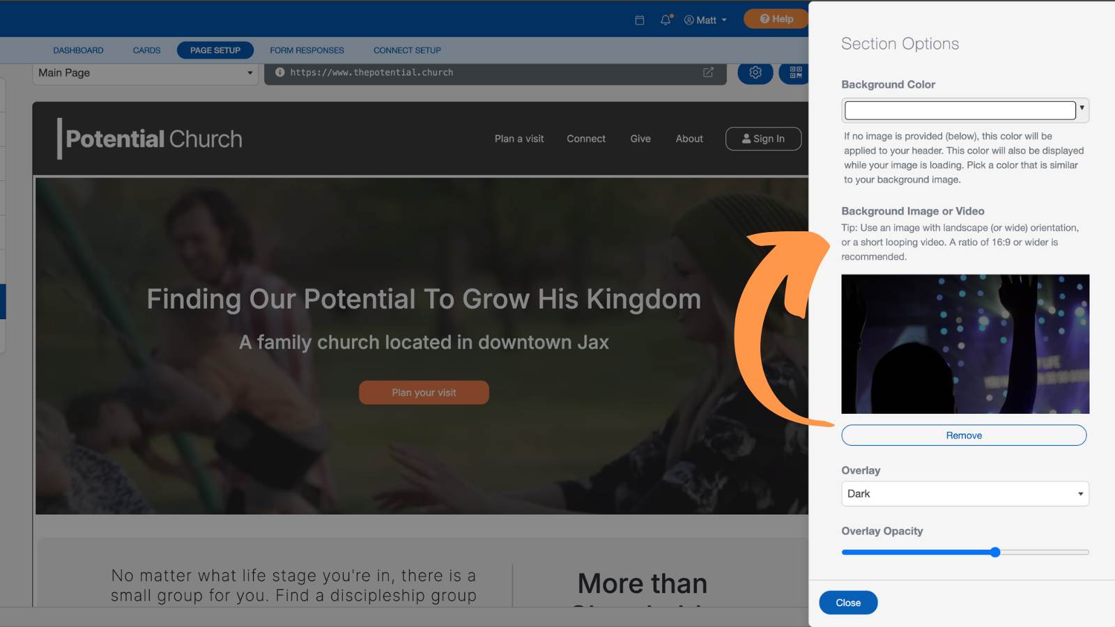 Church Connect Page Setup 7