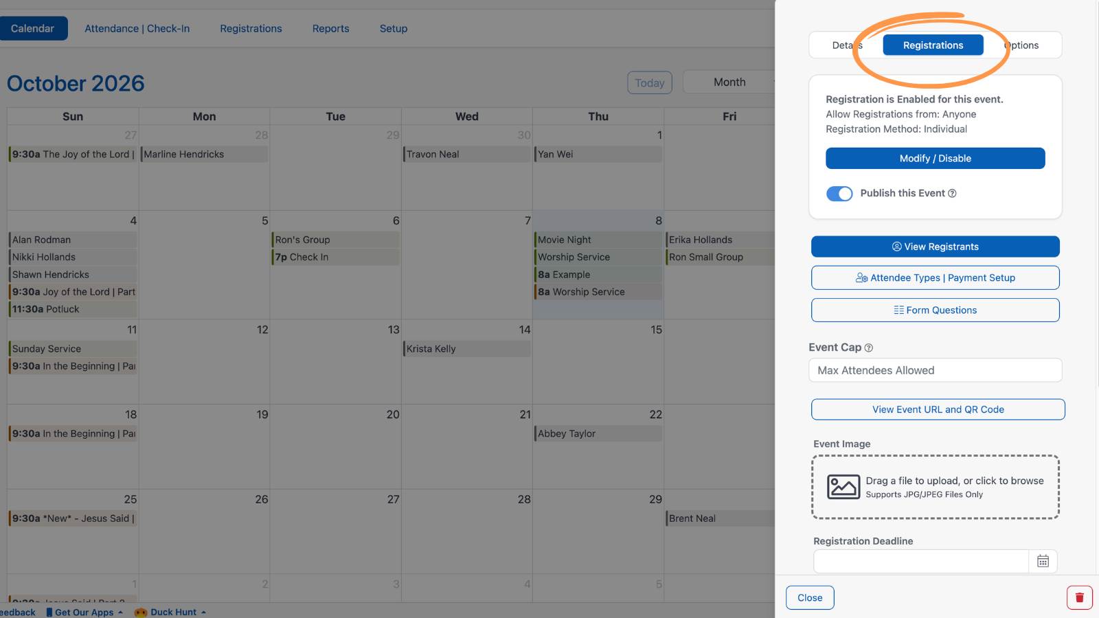 Creating a Calendar Event 3