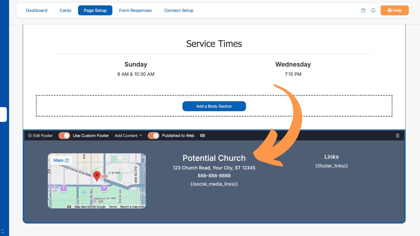 How to Build a Church Website Footer
