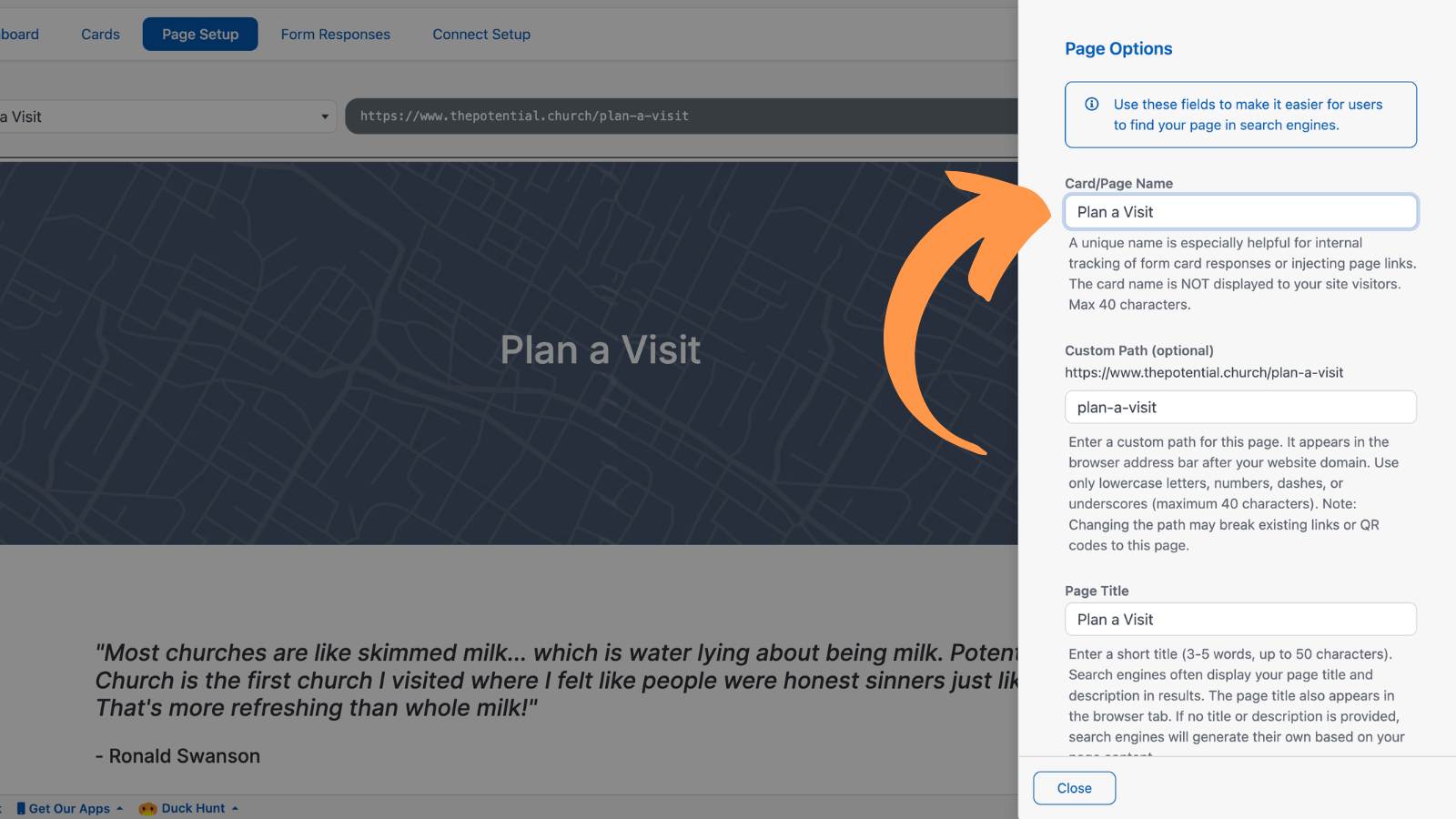 How to Build a Church Website Plan a Visit 2