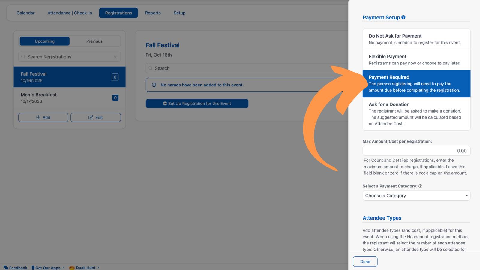 Creating New Registrations Attendee Types and Cost 2