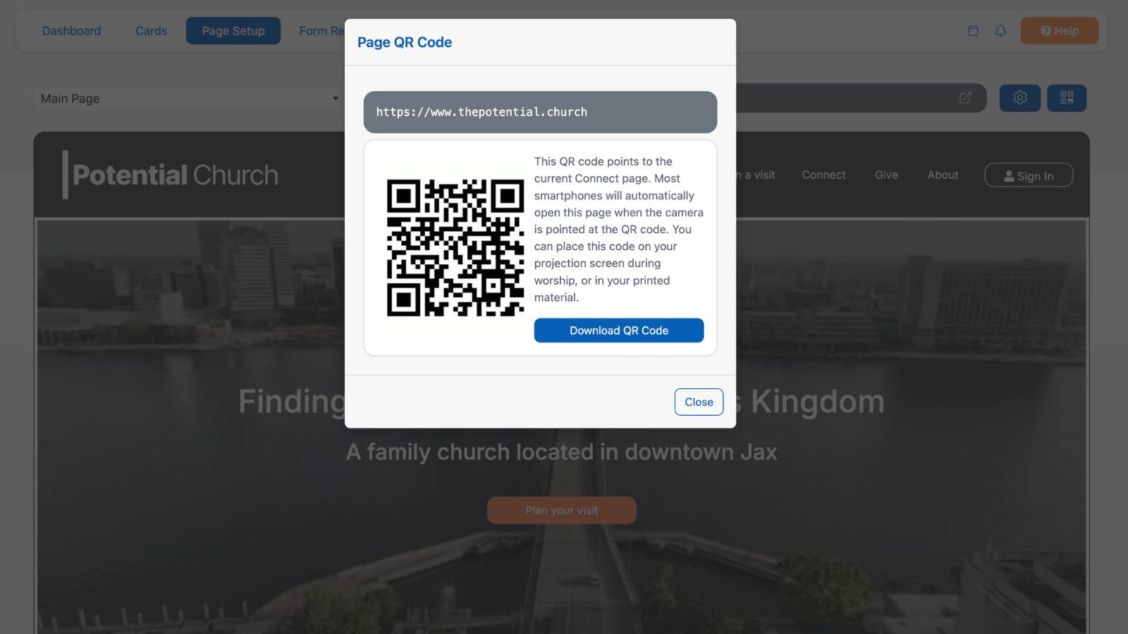 How to Build a Church Website Additional Page Tools Qr Code 2