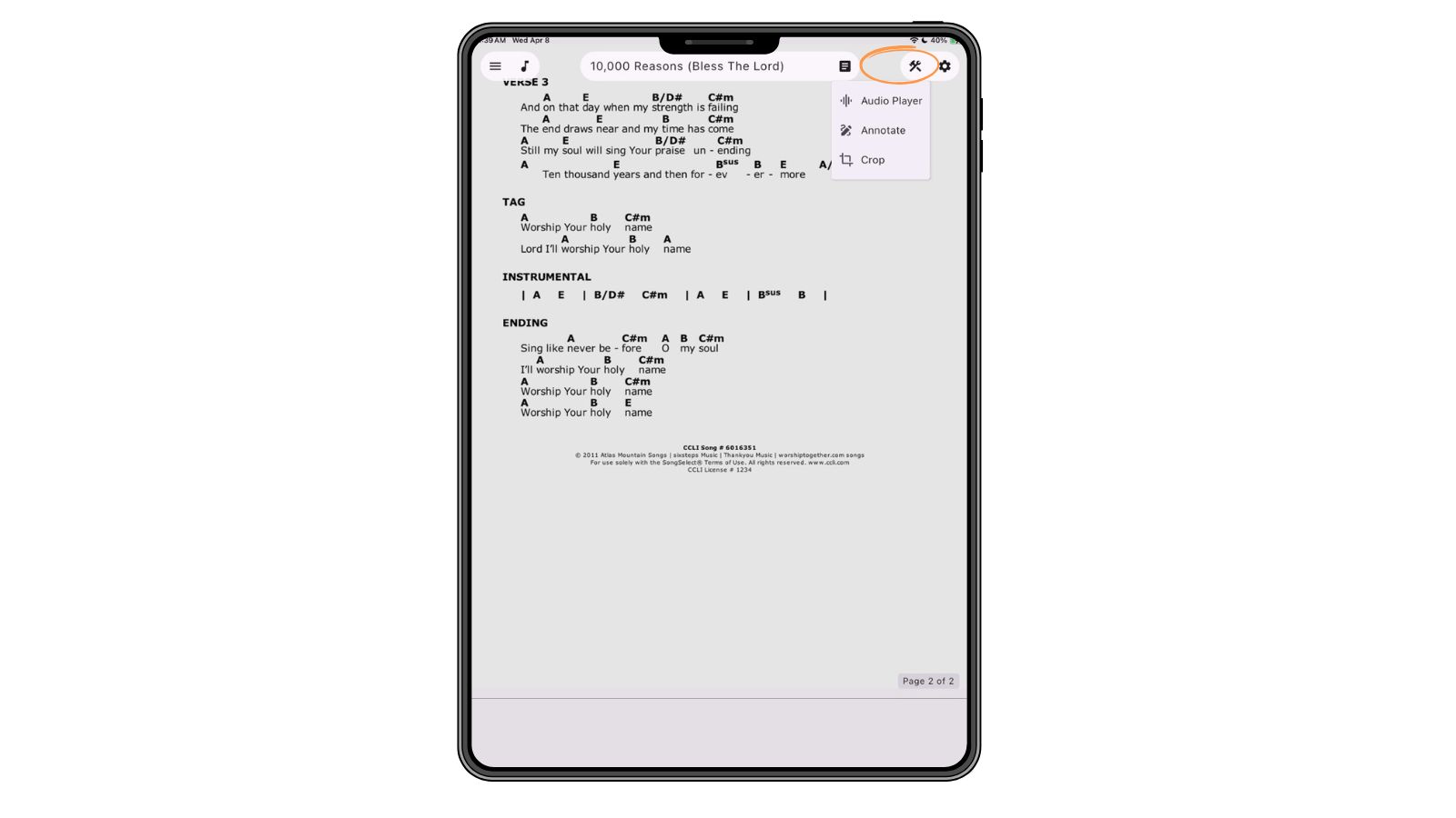 Support Worship Scheduling App Tools