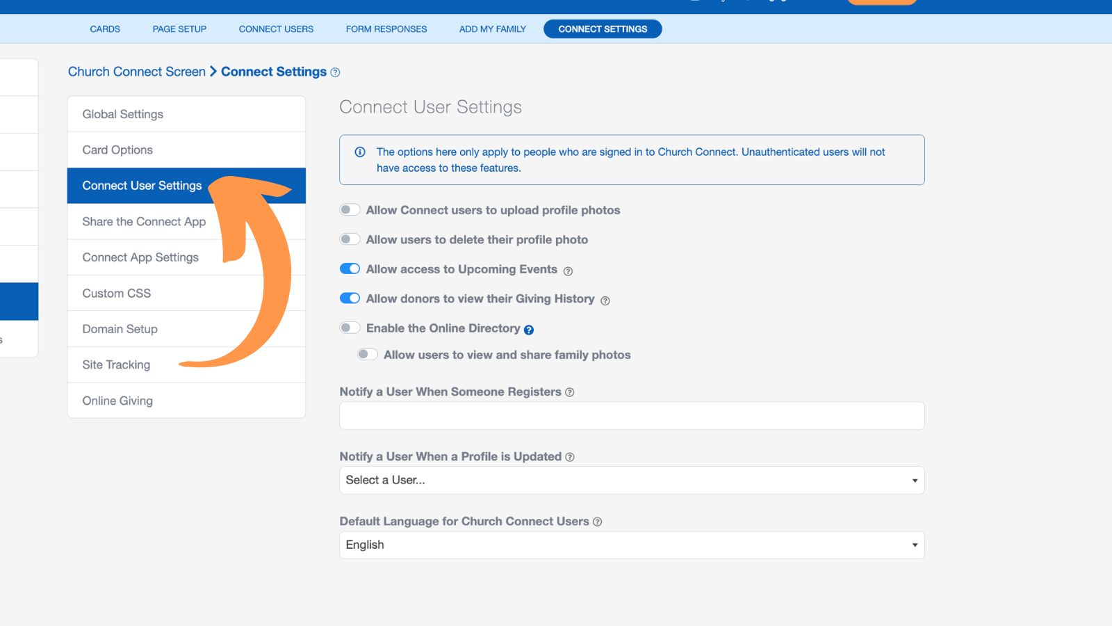 Support Church Connect Online Directory
