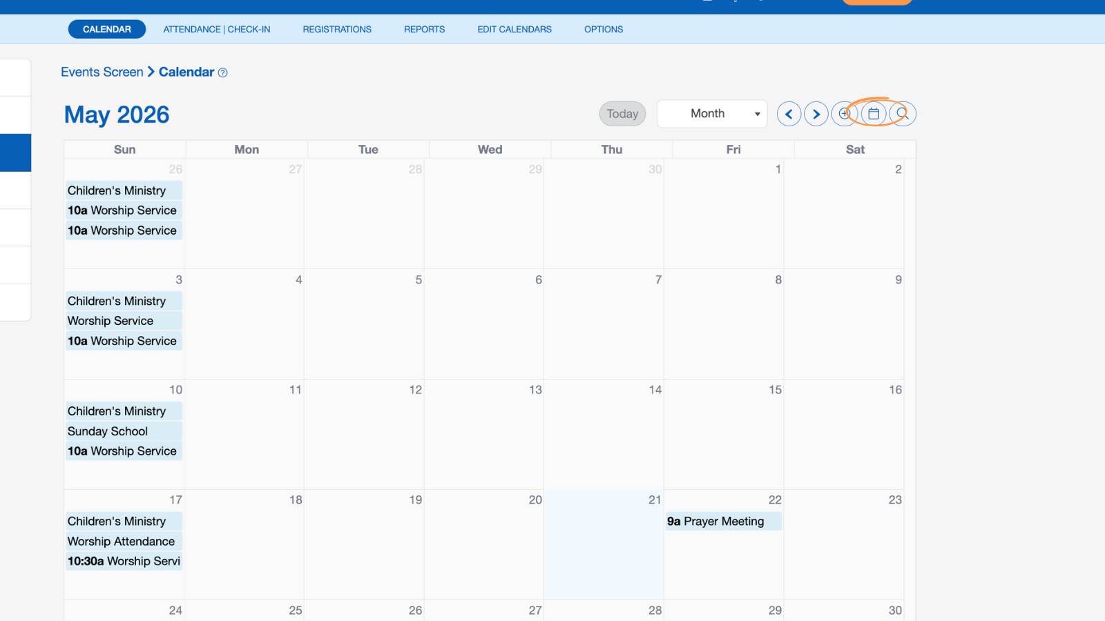 Support Events Calendar Show