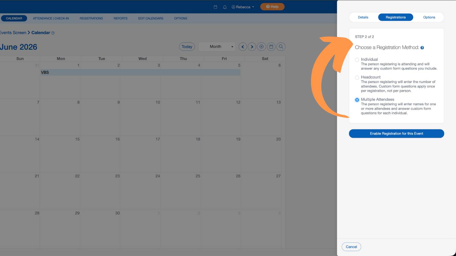 Support Events and Registrations 6