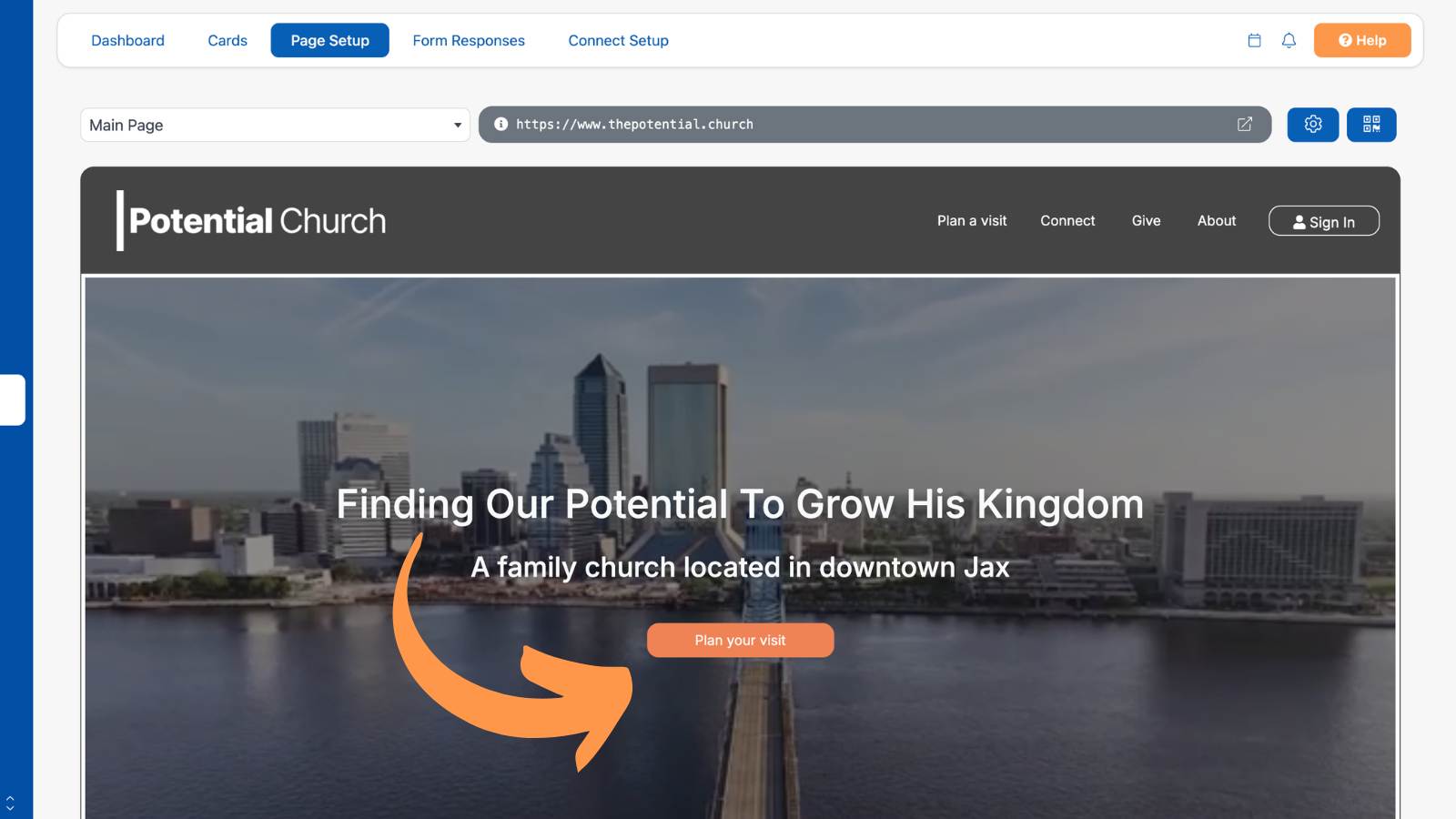 How to Build a Church Website Hero Call to Action