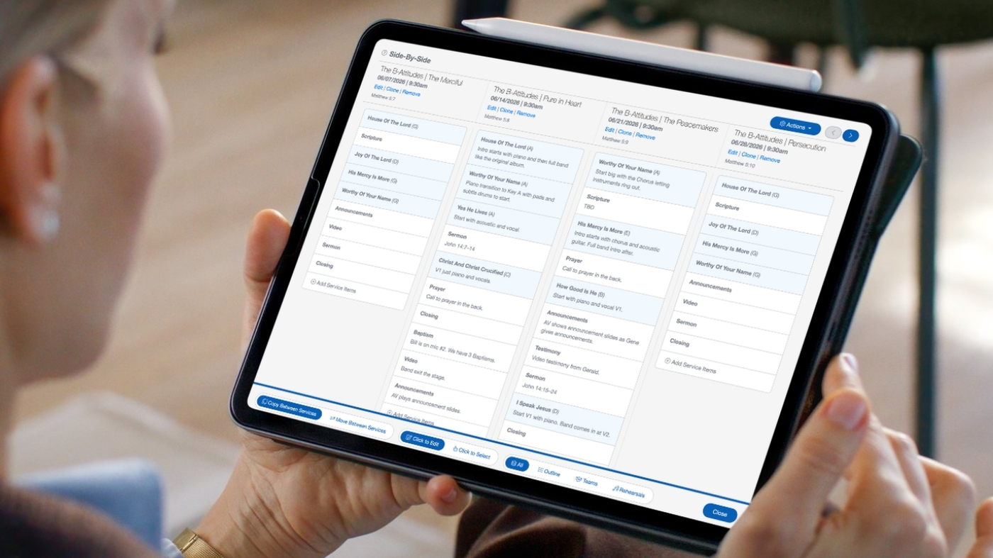 Multi-Service View - Side-by-Side Planning