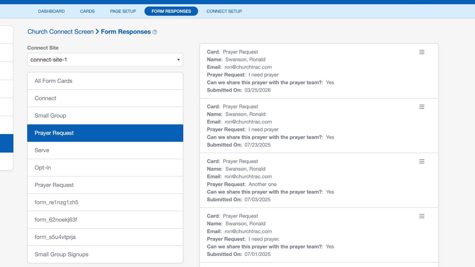 Church Connect Form Responses