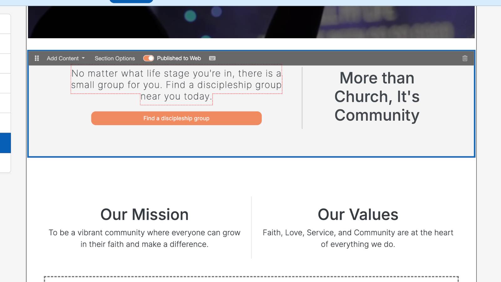 Church Connect Page Setup 10