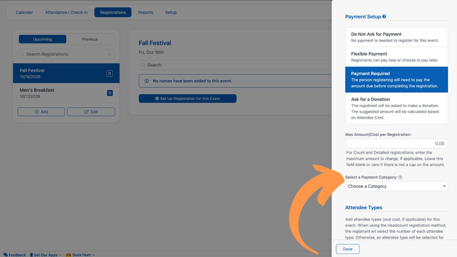 Creating New Registrations Attendee Types and Cost 4