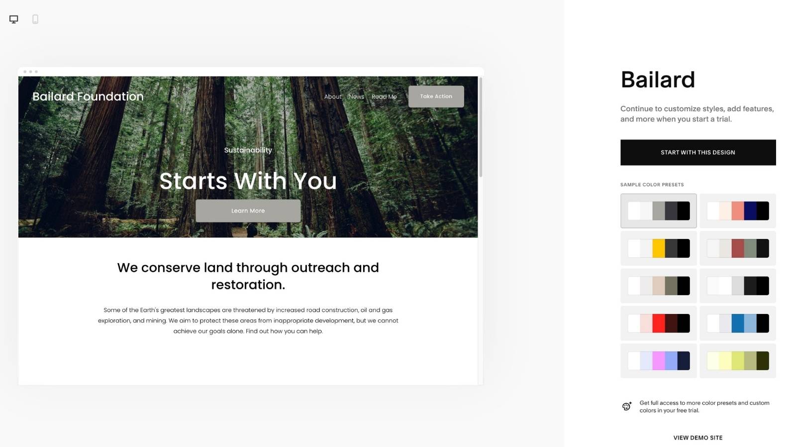 Squarespace Templates Bailard 2