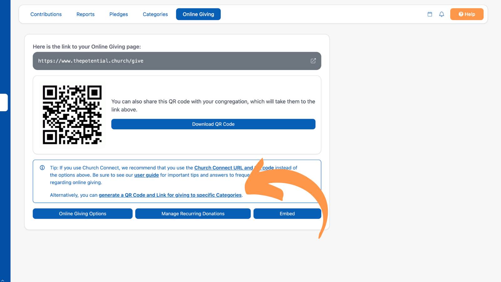 Giving Setting up Online Giving 8