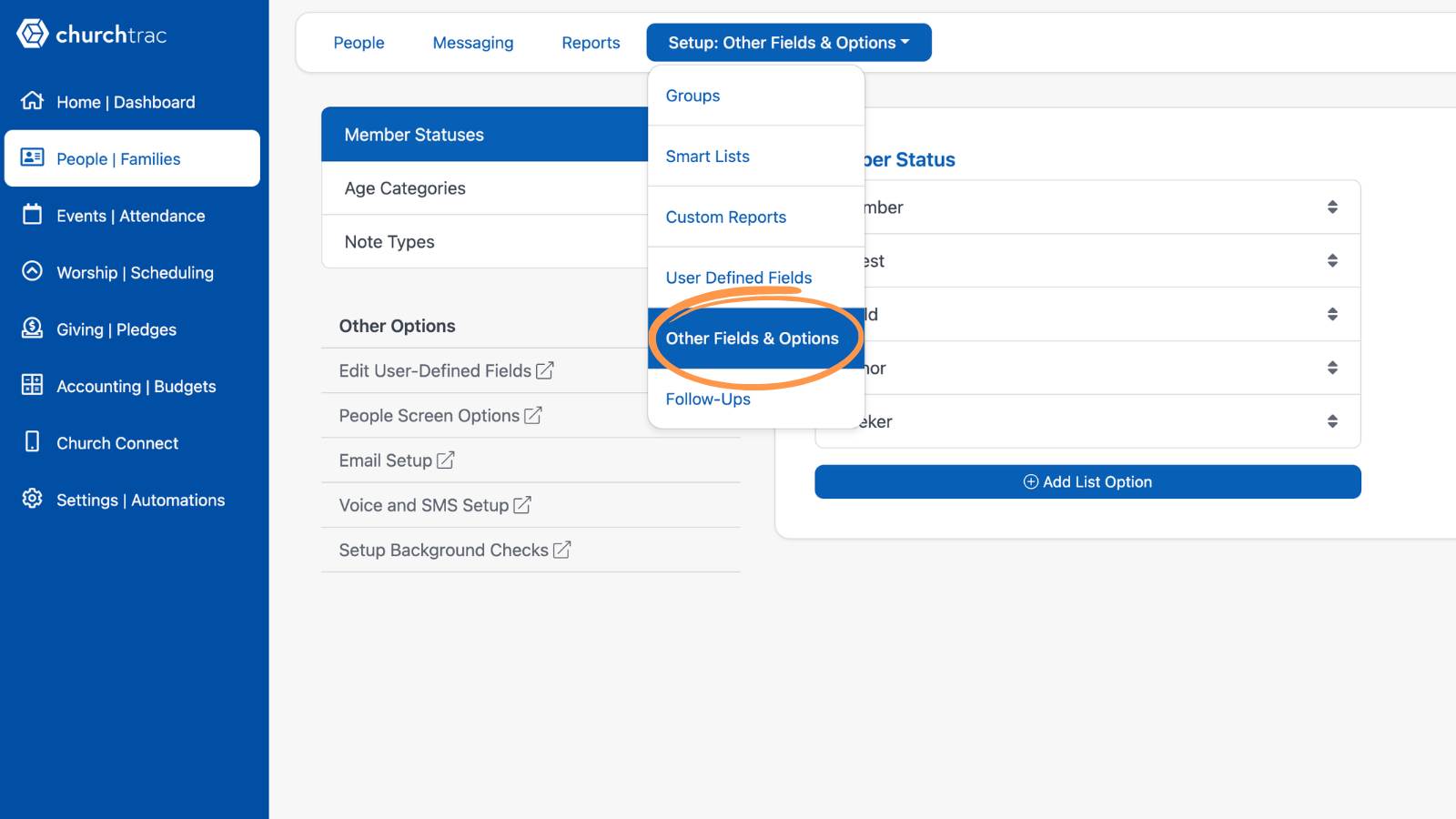 Getting Started With People Navigating Setup Other Fields