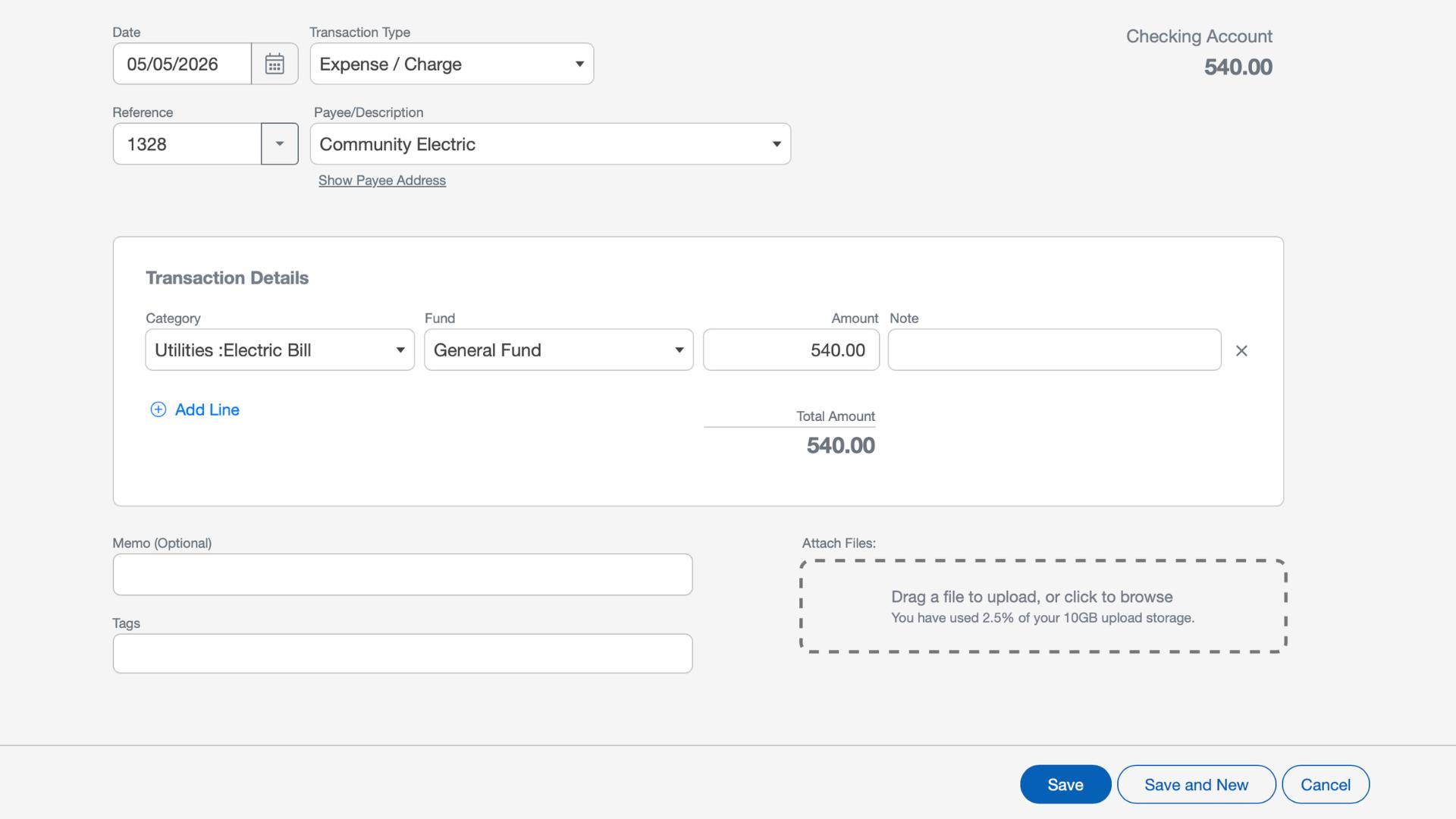 Expense Tracking