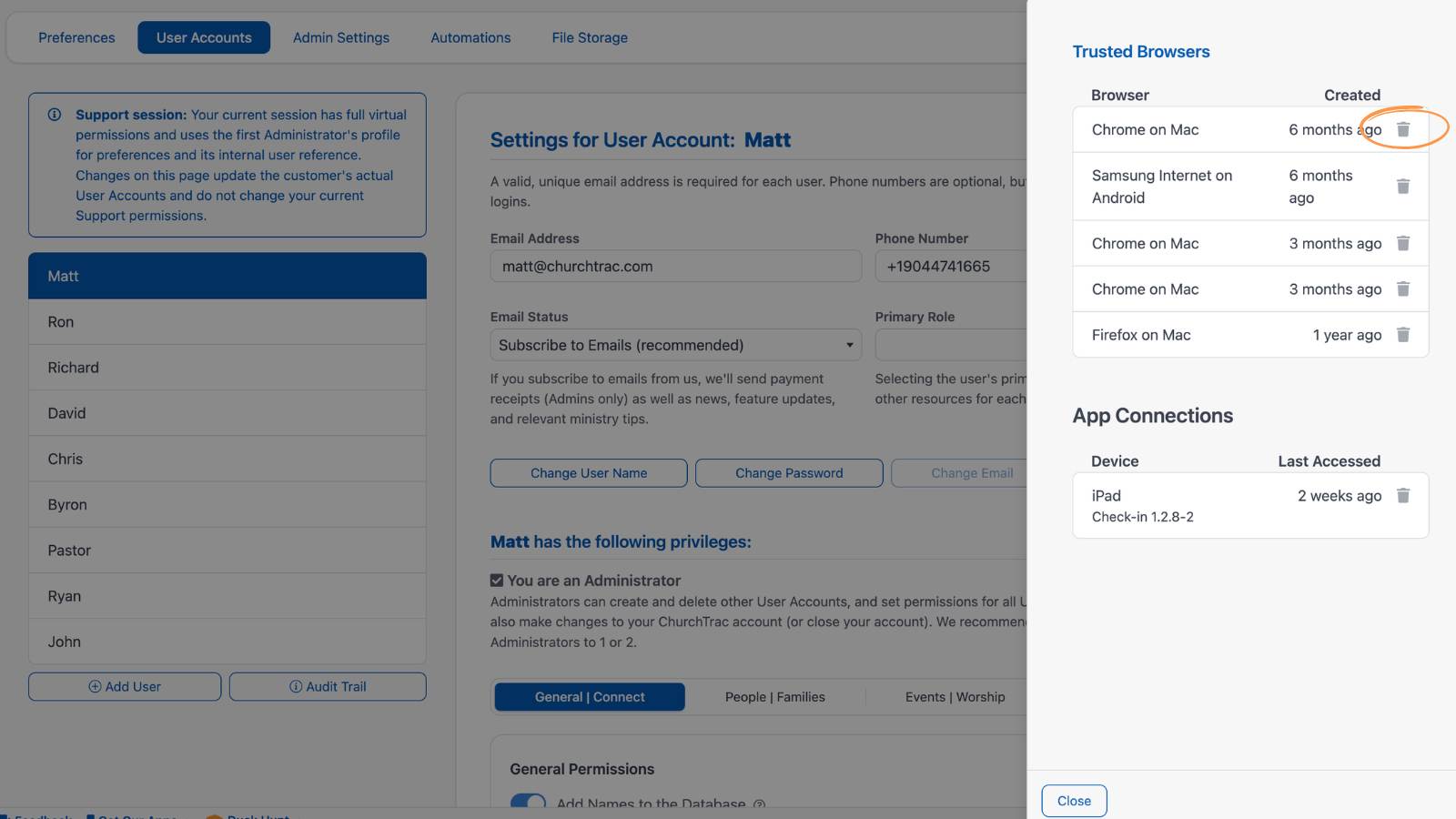 Settings User Accounts 2FA 3
