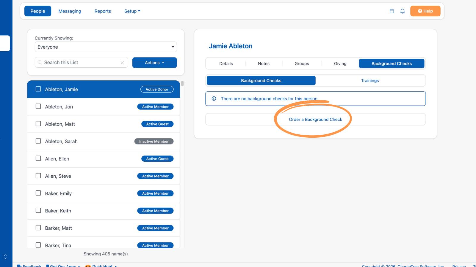 Settings Admin Settings Background Check Manage