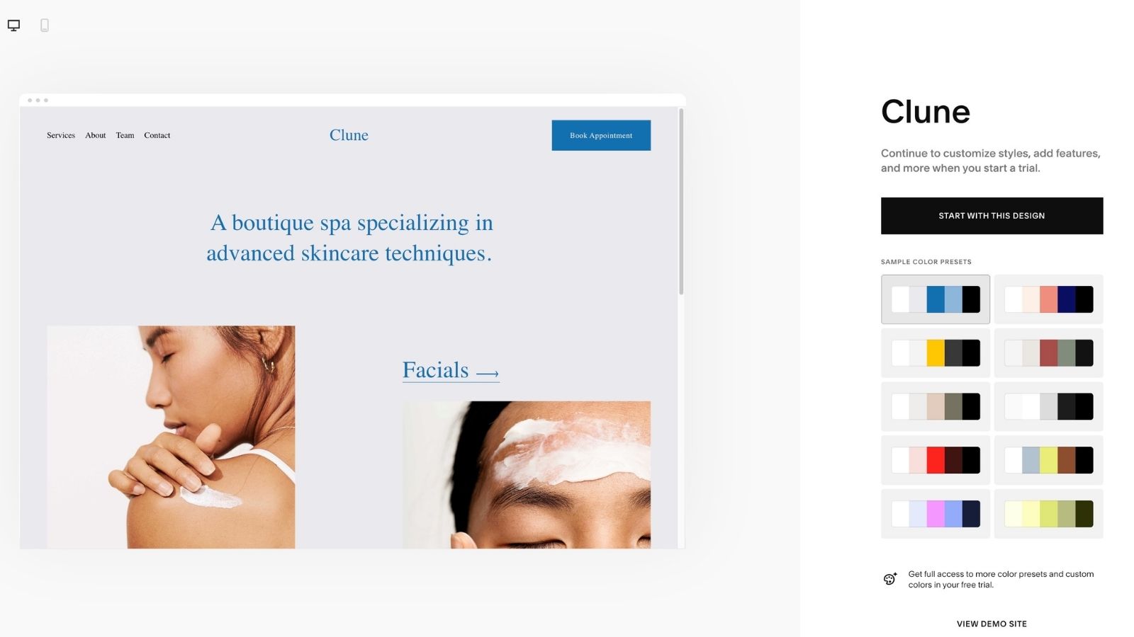 Best Squarespace Templates Clune 2