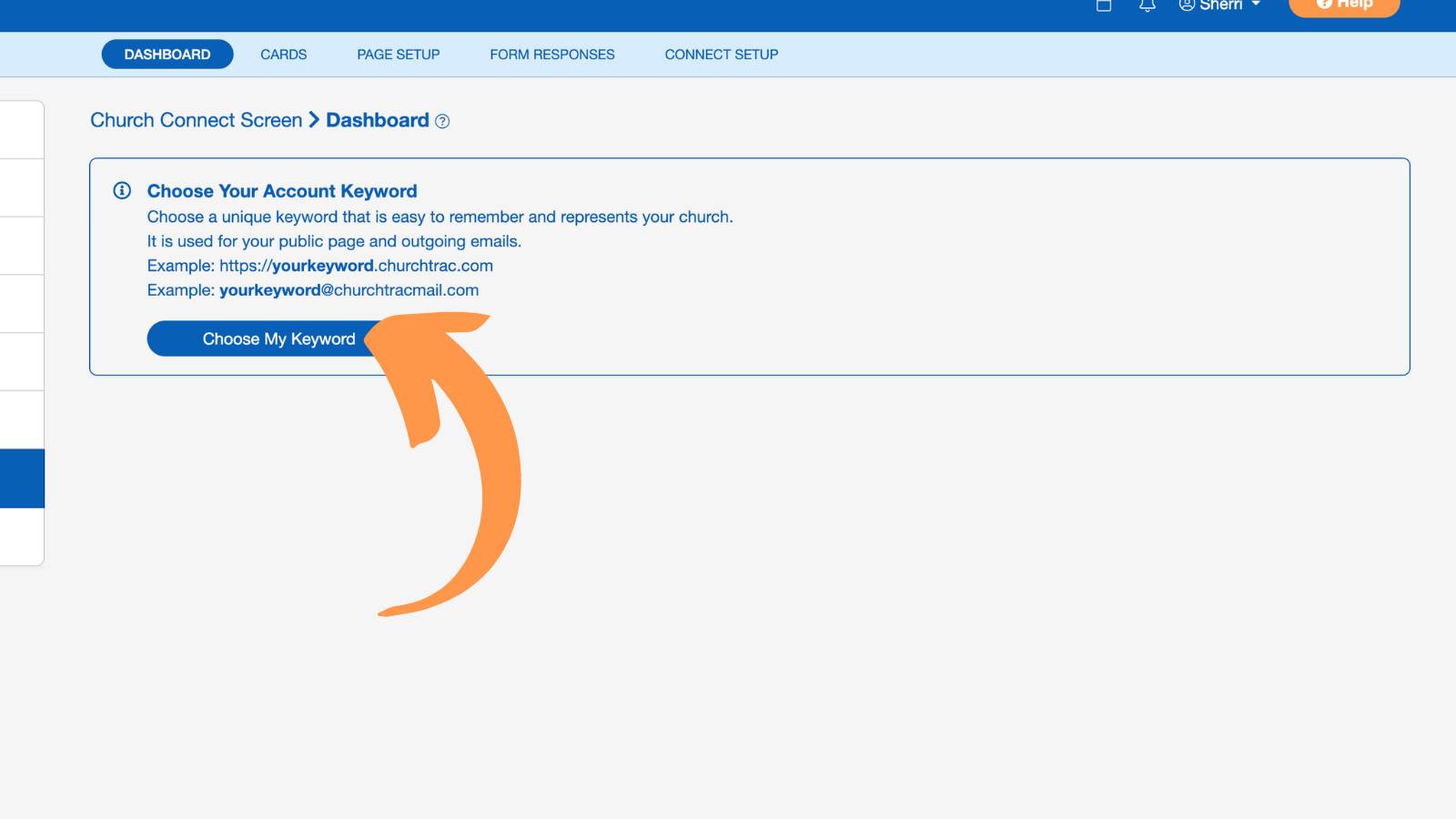 Church Connect Keyword