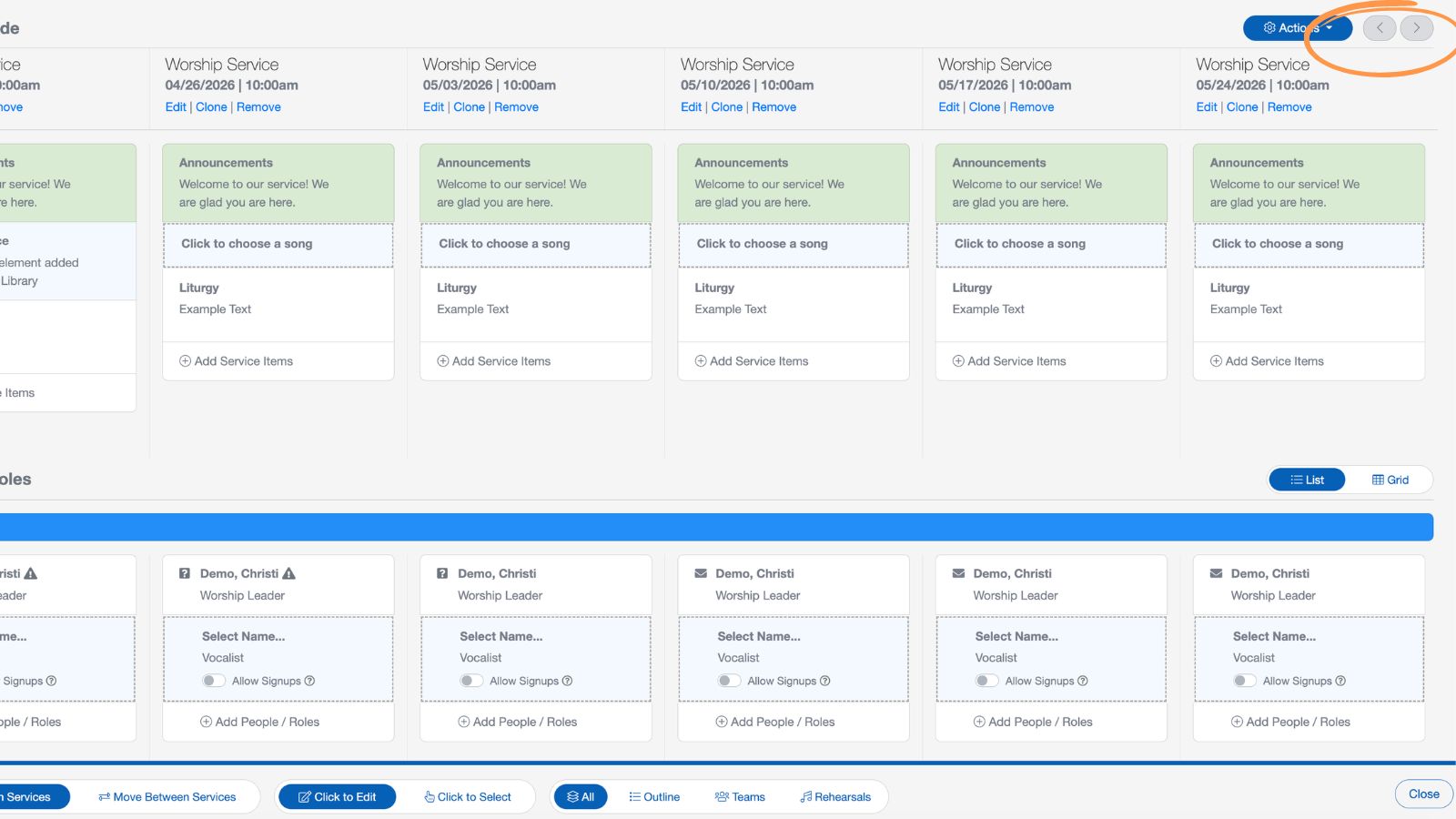 Support Worship and Scheduling Side by Side Service 3