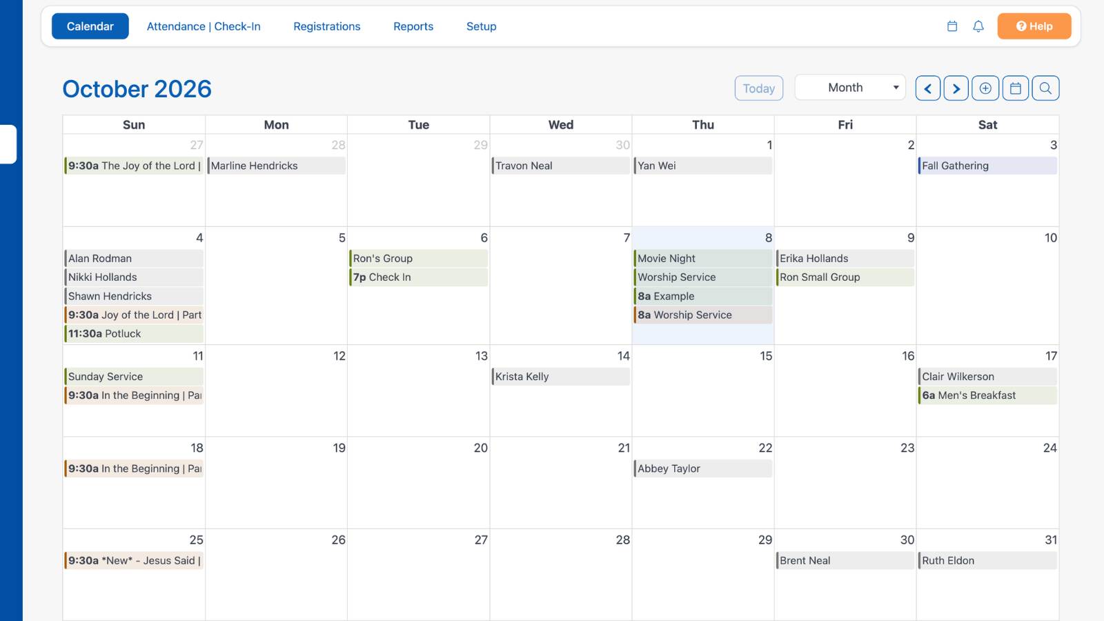 Creating a Calendar Event