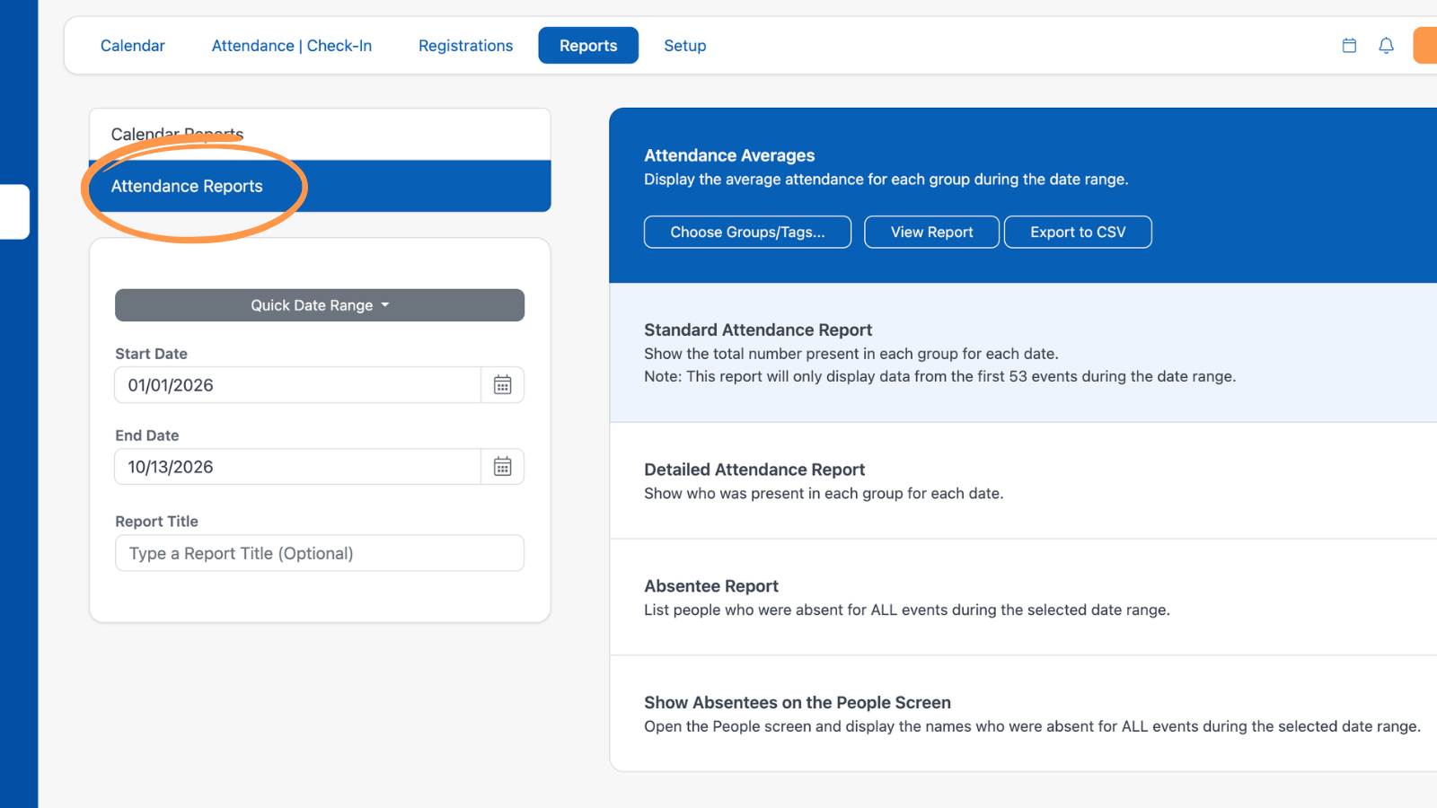 Getting Started With Attendance 6