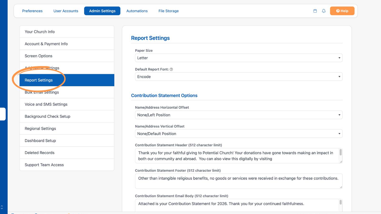 Giving Contribution Statements 6