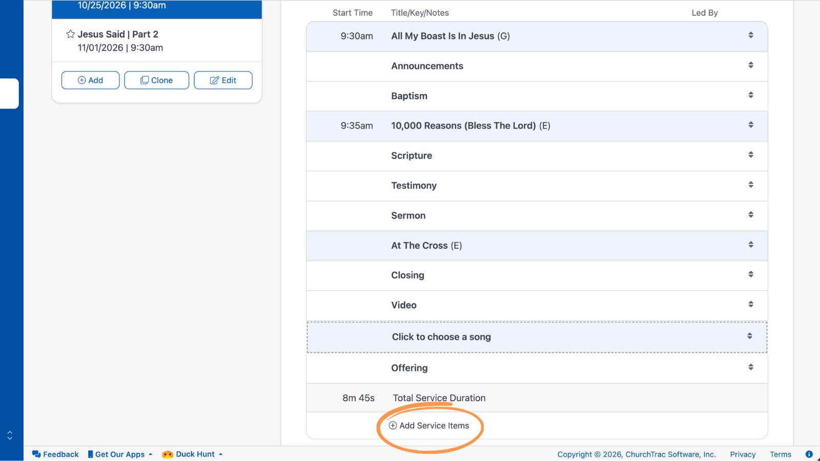 Worship Services and Scheduling Outlines 3