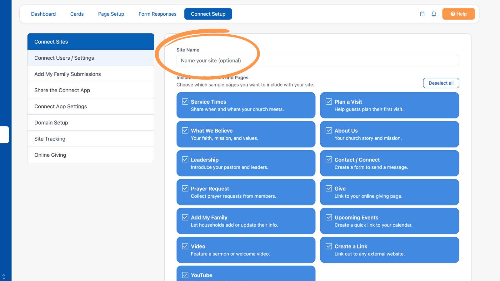 How to Build a Church Website Include Name