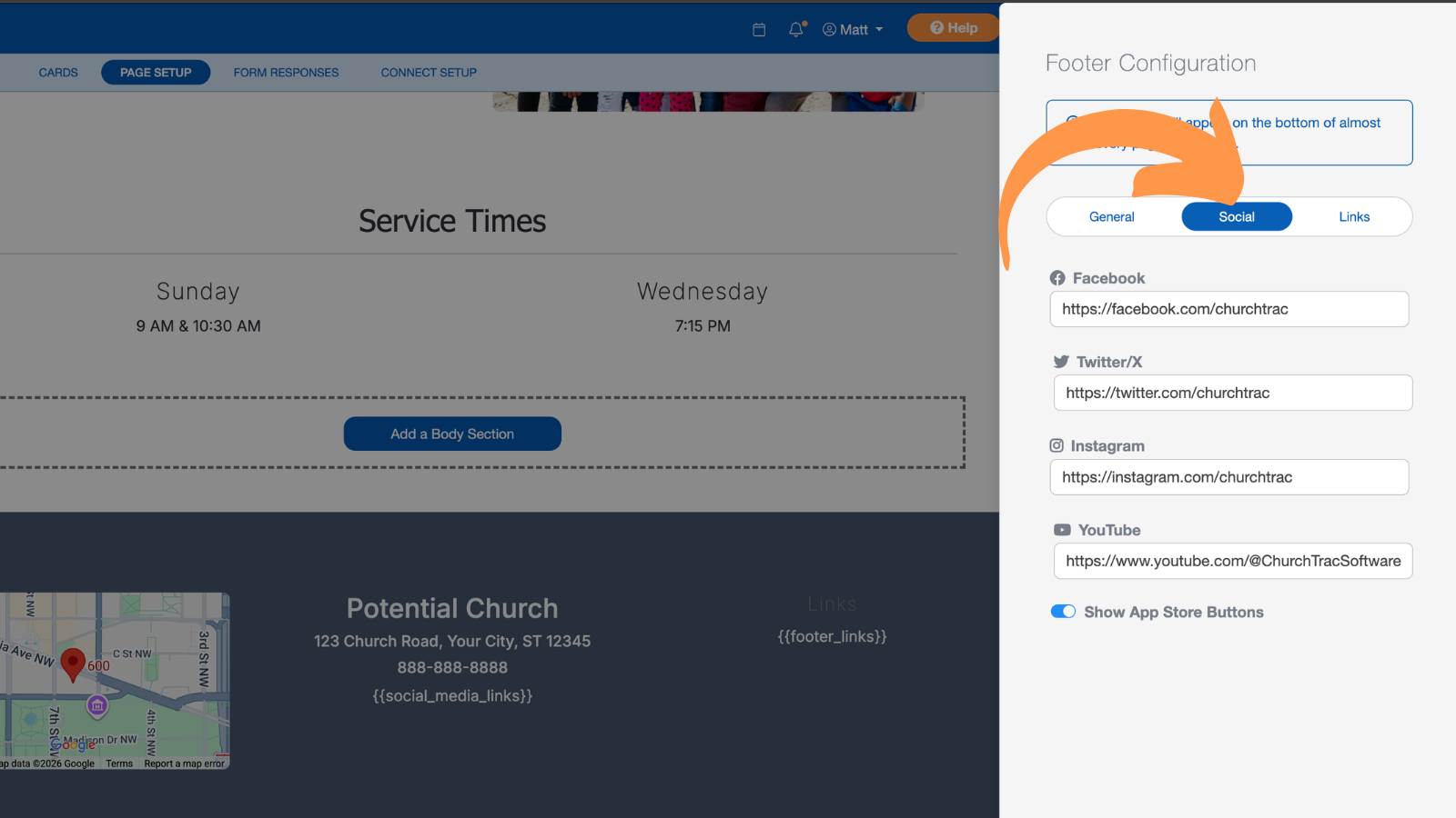 Church Connect Page Setup 18
