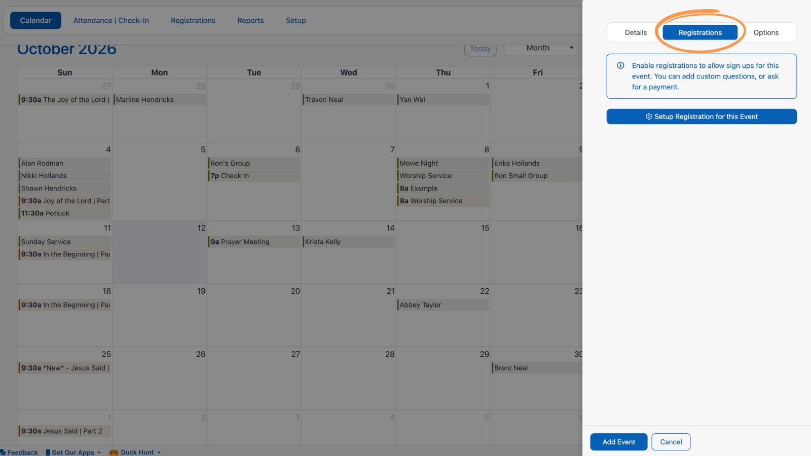Getting Started With Registrations