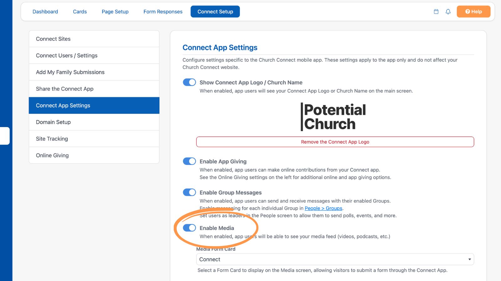 Church Connect How to Build a Church App Enable Media