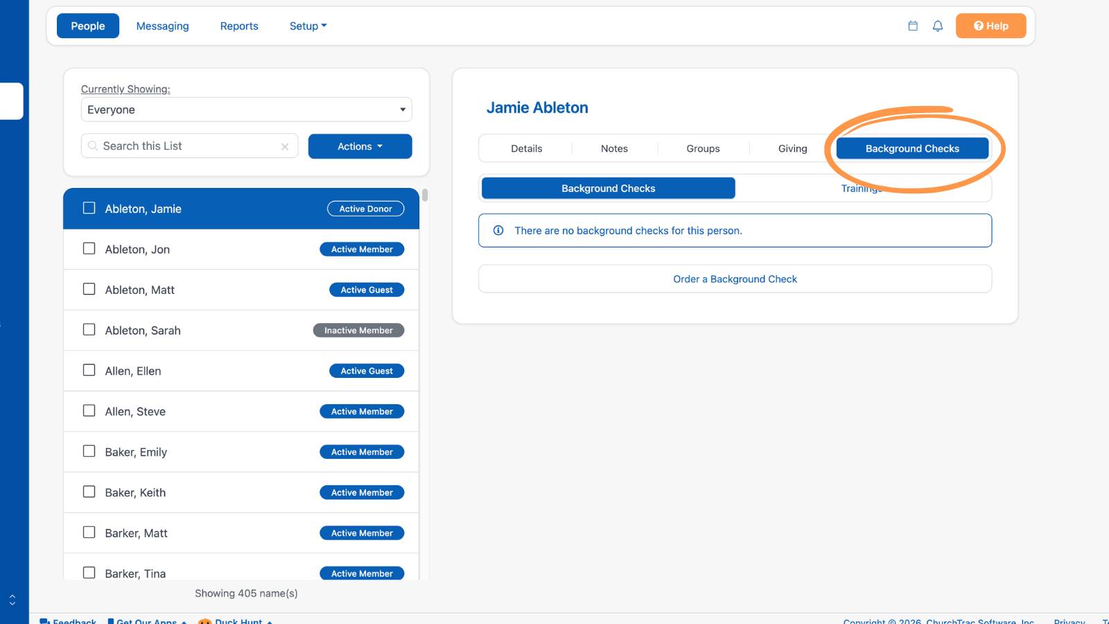 Settings Admin Settings Background Check Manage