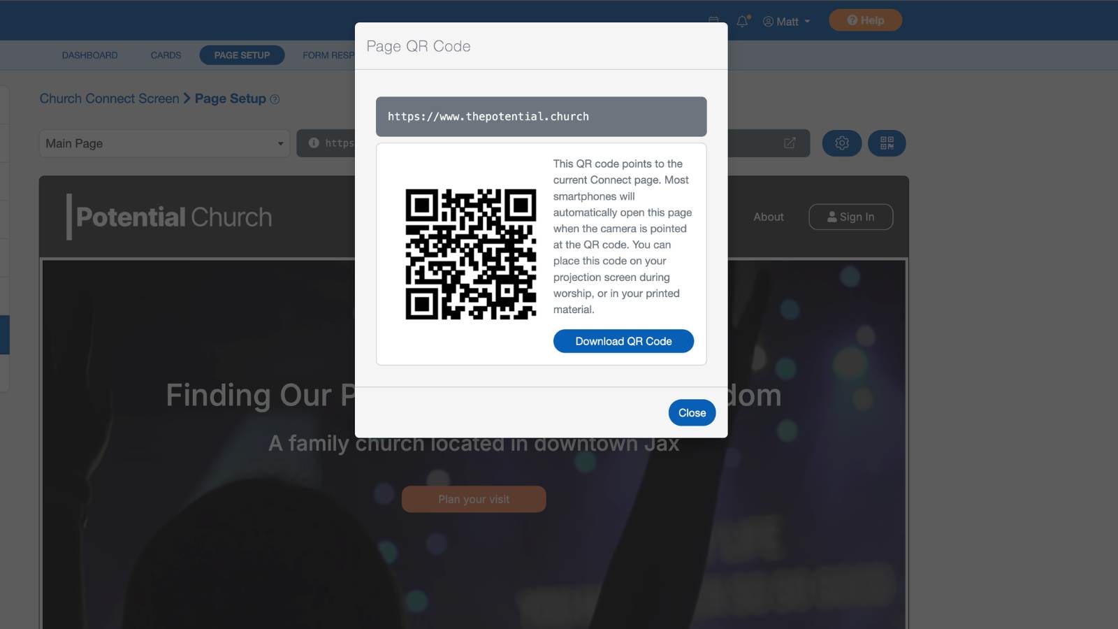Church Connect Page Setup 24